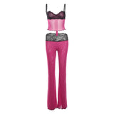 2025 Women's New Slings A Word Shoulder-To-Shoulder Umbilled Waist Hip Trousers