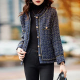 Fragrant Style Light Luxury Lady Lady Senior Sense Coat Long-Sleeved Autumn Winter Fashion New Women's Coarse