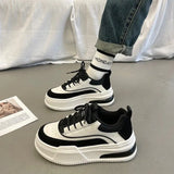 Zingj Autumn / Winter New Shoes Women's Niche Design Round Head Single Shoes With Color Thick Sole Increased Casual Sports Board