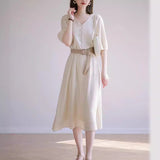 Zingj Summer Socialite High-End Dress Light Luxury Elegant Intellectual Temperament Women's Wear Goddess High Sense Show Thin