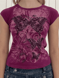Vintage Butterfly Baby Tee- Outfit