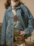 Zingj Sense Denim Jacket Female Spring And Autumn Outfit 2024 New Popular Logo Loose Niche Retro Do Old Jacket Bf