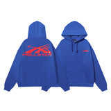 High Street Ins Minority Retro Print Letters Loose Hooded Sweaters For Men And Women In Autumn And