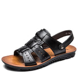 Zingj New Men's Plus Size Casual Sandals 45 Cowhide Beach Shoes 46 Cool Slippers 47 Men's
