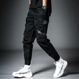 Men's Autumn And Winter Loose Tide Brand Ruffian Handsome Ins Hip-Hop Hip-Hop Wide-Legged Pants With Many