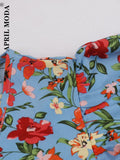 Summer Women Pin Up Flower Print Casual Party Dress Short Sleeve Retro Robe 60s 50s Vintage Rockabilly Swing Dress