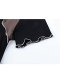 Sleeve T-shirts Women Clothing 2022 Summer O-Neck Tees Vintage Elegant Agaric Lace Slim Casual Patchwork Ladies Tops