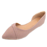 Zingj Bird New Fashion Pointed Head Shallow Mouth Side Empty Flat With Flat Bottom Pregnant Women With Versatile Single Shoes Powder Black Work Women's Shoes-Outfit