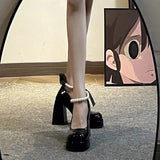 Small Leather Shoes Women Spring And Autumn 2025 New White French Wedding Shoes Retro Thick Heel Thick Soles To Increase The Mary Treasure