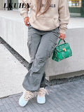 Cargo Pants Baggy Jeans Women Overalls Fashion 90s Streetwear Big Pockets Wide Leg High Waist Loose Y2k Grunge