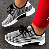 Fashion Vulcanized Shoes Woman Outdoor Lightweight Casual Shoes Breathable Lace Up Sneakers Shoes Women Zapatillas