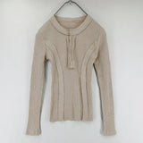 T shirt Women Ribbed Cotton Female Korean T-Shirt Gray Tops Sexy Button V-Neck Long Sleeve Patchwork Tee Shirt