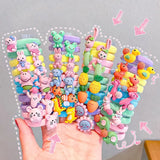 New Girls Cute Cartoon Nylon Elastic Hair Bands Children Ponytail Holder Rubber Bands Scrunchie Kids Hair