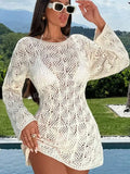 Beach Shirts Knitted Long-Sleeved Bikini