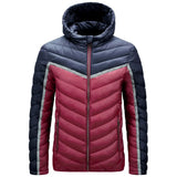 Hooded Parka Men\'s 2021 Autumn and Winter New Parka Coat Warm and Lightweight Jacket Stitching Cotton Jacket Parka
