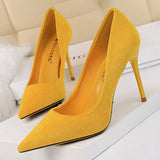 Shoes 2022 New Women Pumps Suede High Heels Shoes Fashion Office Shoes Stiletto Party Shoes Female Comfort Women