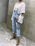 Woman Casual Harem Jeans Streetwear Denim Pants Female Trousers Slouchy Jeans