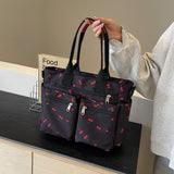 Printed Cherry Large Capacity Shoulder BagOutfit