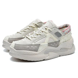 Couples Sneakers Women Men Thick Sole Running Shoes Unisex Leather Sport Shoes Comfortable Waterproof Walking