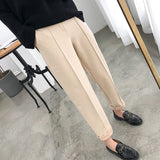 Pants Women Pencil Pants 2023 Autumn Winter Casual Thicken OL Style Wool Female Pants Loose Lady Trousers Capris 6648