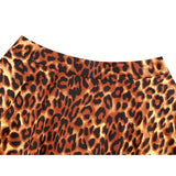 Summer Women Short 50s 60s Skirts Retro Vintage Leopard Printed High Waist School Girls Swing Rockabilly Casual