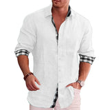 Zingj Men's Shirt Long Sleeves Fall 2023 Casual Men's Cotton And Linen Shirt Men's Shirt