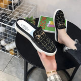 Zingj Semi-Slippers For Women's 2023 New Round Head Shoes With Muller Single Shoes, Ladies' Fashionable And Casual Baotou