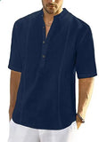 Slim Fit Comfort Casual Linen Half Sleeve