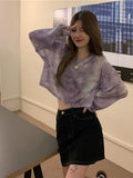 Women Tie Dye Casual Trendy Elegant Sun-proof Sexy Ladies Tees Teens Sheer Tops Summer Hot Selling Beach Simple