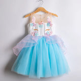 Fantasy Unicorn Dress For 3-8 Year Girl Children's Princess Costume Kids Birthday Party Infant Tutu Child
