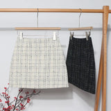 Physical Shop Recommended Autumn And Winter Coarse Flowers Of The Semi-Body Skirt High Waist Thin Anti-Walking A Word Ass Short Skirt