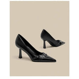 And Familiar Women's High-Heeled Shoes In The Spring And Autumn Of 2025 New French Temperament Sharp-Headed Fine Heel Single Shoe