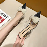Baotou Half Slippers Female Summer Outside Wear Fashion Good To Match The 2025 New Fairy Wind Bow Black