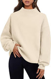 Fashion Casual Velvet Dress Women's Thick Half-High Collar Loose Women's Clothing In Autumn And Winter