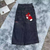 Zingj Hiphop New Spring Hip-Hop Style Straight Jeans With Loose Broad Legs 211-1-Outfit