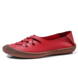 big size 45 genuine leather Boat Shoes Casual women shoes woman easy for walking comfortable