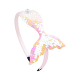 Inches Multi-layer Sequins Mermaid Headbands For Girls Rainbow Mermaid Pearls Hair Bands Handmade Headwear Hair