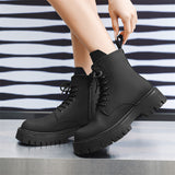 Zingj Martin Boots Male Autumn And Winter Long Tube Overalls Net Red High Street Soft Leather British Yuppie Male Boots