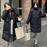 Cotton Jacket Women's Winter Jacket Cotton-Padded Jacket 2024 New Burst Plus Thick Autumn And Winter Oversize Long Korean Department-Outfit