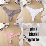 8 Colors Women's Thong G-String Cotton Thongs Women's Panties Sexy V Waist Female Underpants Pantys Lingerie