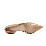 Nude Side empty Pumps Women Stilettos 12cm High Heels Pointy Toe Elegant Ladies Wedding Bridal Dress Shoes