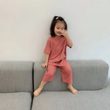 Years Solid Color Baby Clothes Set Summer Modal Newborn Baby Boys Girls Clothes 2PCS Baby Pajamas Unisex Kids Clothing