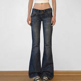 Retro Workwind Pocket Denim Micro-Tlaps Wash Water To Make Old Design Low-Rise Hottie Casual