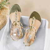 Summer Flat Sandals Female Style Rivet Flat Clip Flip Flipper Size Size