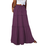 Women's Summer New Wood Ear Layered Skirt High Waist Tight With Lotle Side