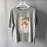Fashion Bikini Girls Printing T-shirts Summer Tops Tees Woman Shorts Sleeve Loose Cotton Tops Boho Style Character