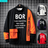 Round Neck Long-Sleeved Pullover Men's 2021 New Winter Coat Loose Pullover Sweatshirt Street
