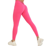 Zingj Embarrassment Line Peach Hip Fitness Yoga Pants Waist Cross Hollow Out Tight Sports Fitness Pants-Outfit