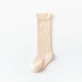 to 4 Yrs Baby Girls Boys Uniform Knee High Socks Tube Ruffled Infants Toddlers Socks Children's Long Socks for