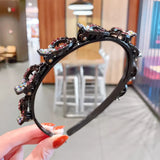 Alice Pearls Elegant Hairbands Men Women Sports Headband Double Bangs Hairstyle Make Up Hairpins Fashion Hair